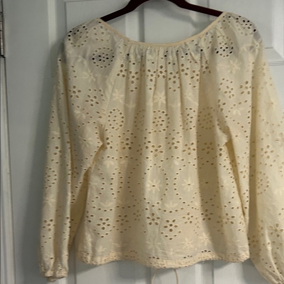 Joie Cream Eyelet Blouse - Picture 3 of 6